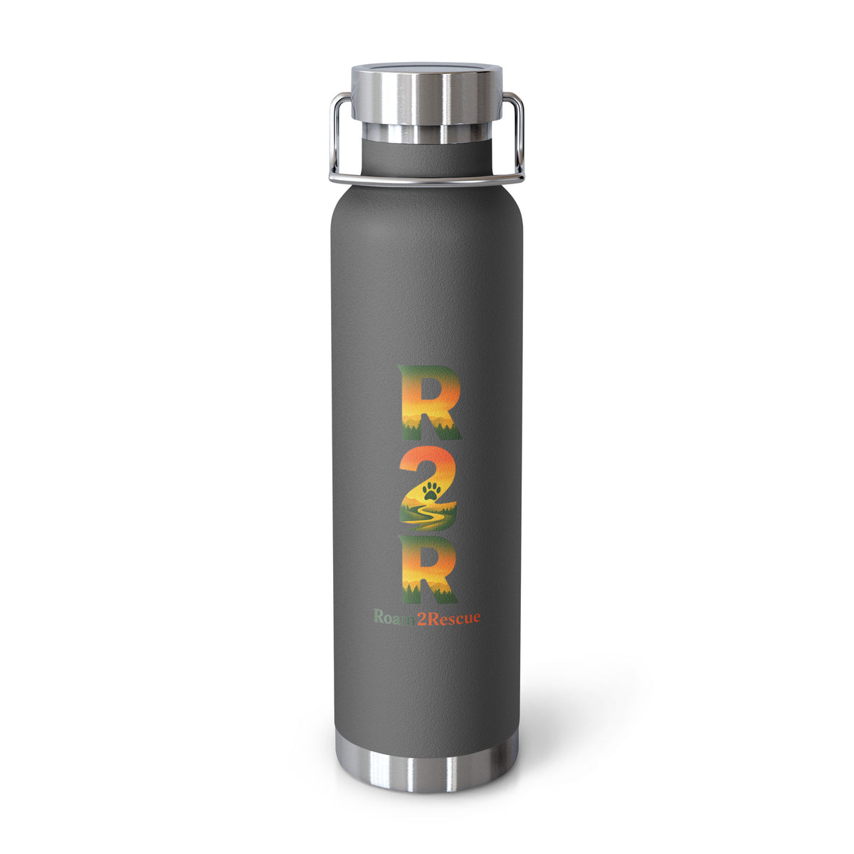 R2R Vertical Logo 22oz Copper Insulated Water Bottle