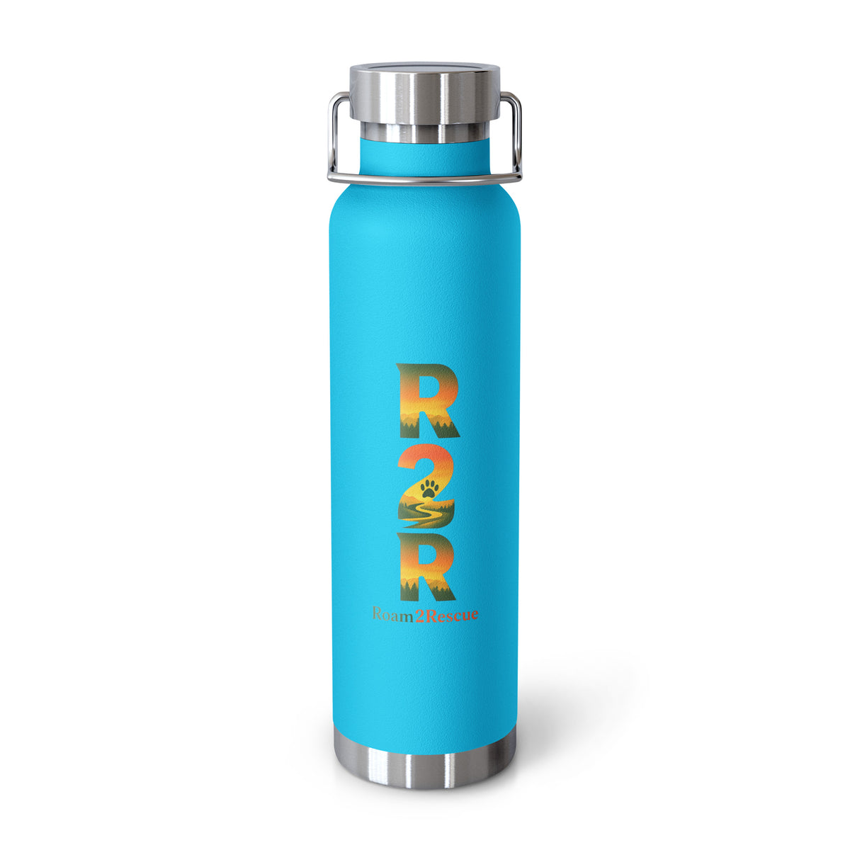 R2R Vertical Logo 22oz Copper Insulated Water Bottle