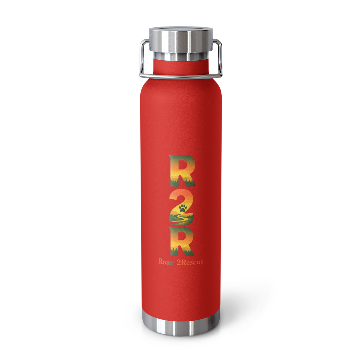 R2R Vertical Logo 22oz Copper Insulated Water Bottle