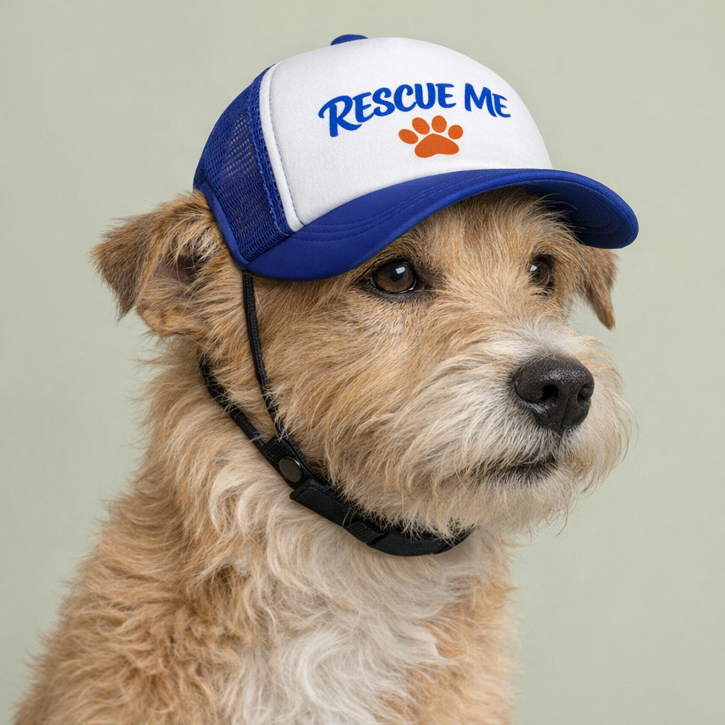 Rescue Me Paw Trucker Hat For Dogs
