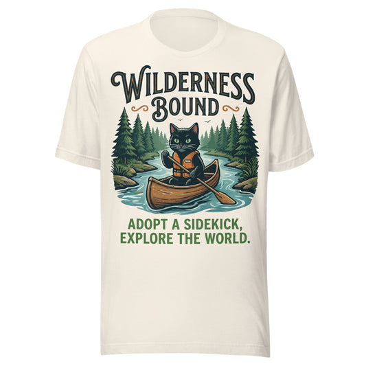 Wilderness Bound Adventure Cat Unisex T-Shirt